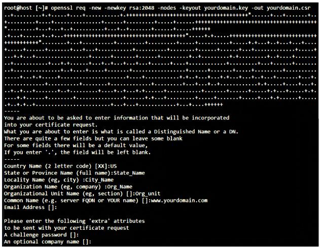 Enter Key Information for the CSR